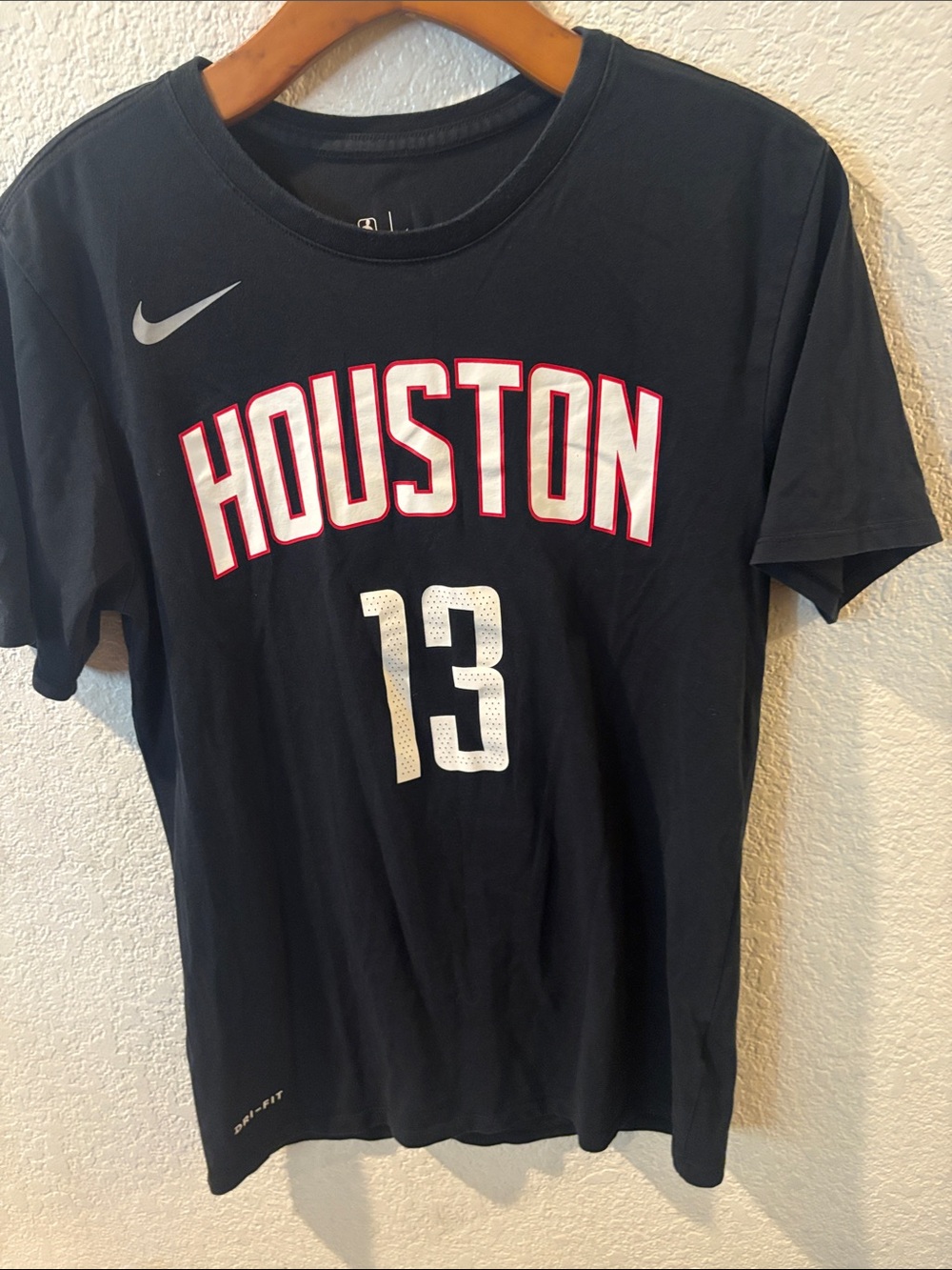 Nike Black Houston Basketball Tee with #13